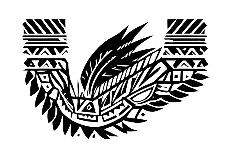 Native American Geometric And Simple Frieze Pattern Armband