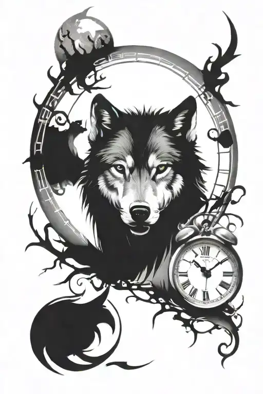 Wolf And Clock