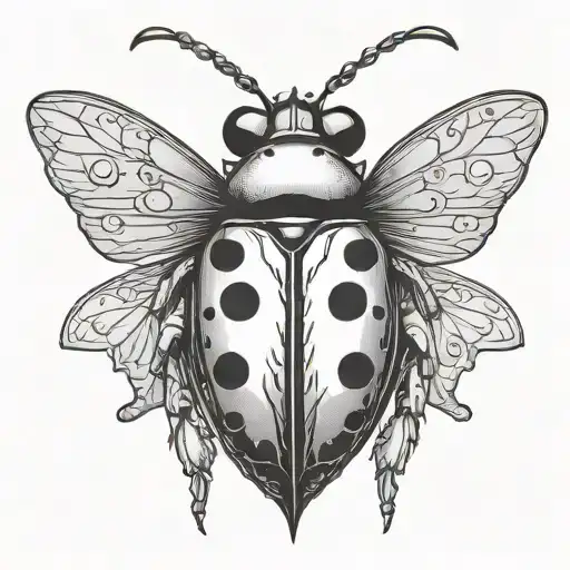 Gothic Ladybug Spreading Wings Fuck Love