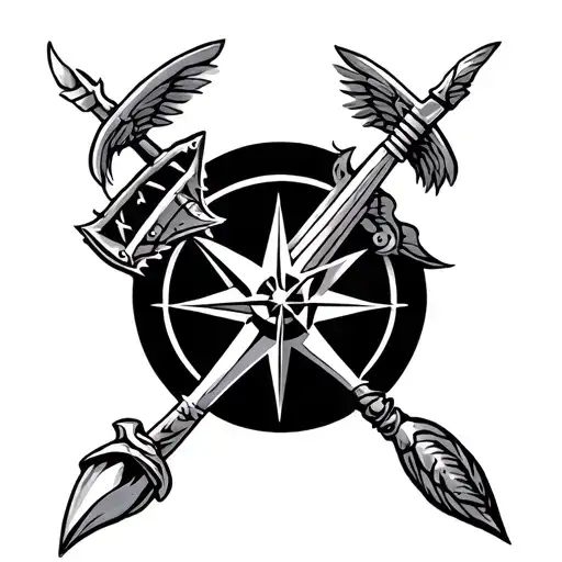 Gladiator And Compass