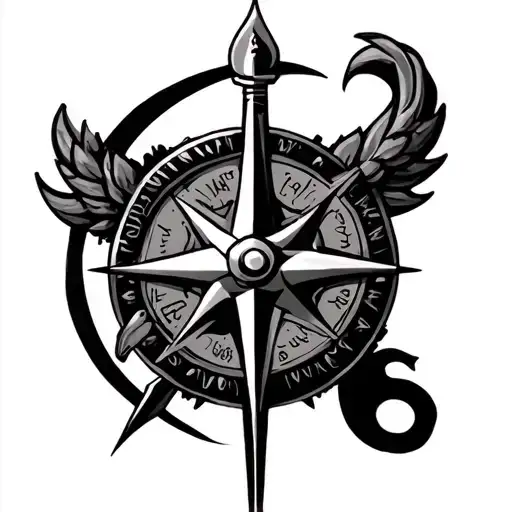 Gladiator And Compass