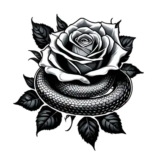 Rose And Snake