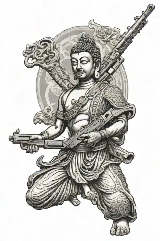 Buddha With An Ar15