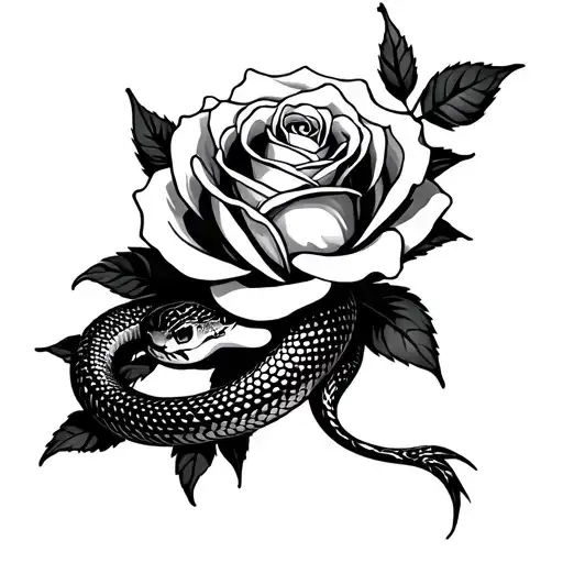Rose And Snake