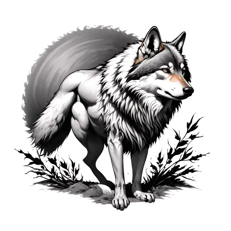 I Want A Tattoo In The Back With A Nice Back In The Lower Back And A Wolf In The Upper Back P