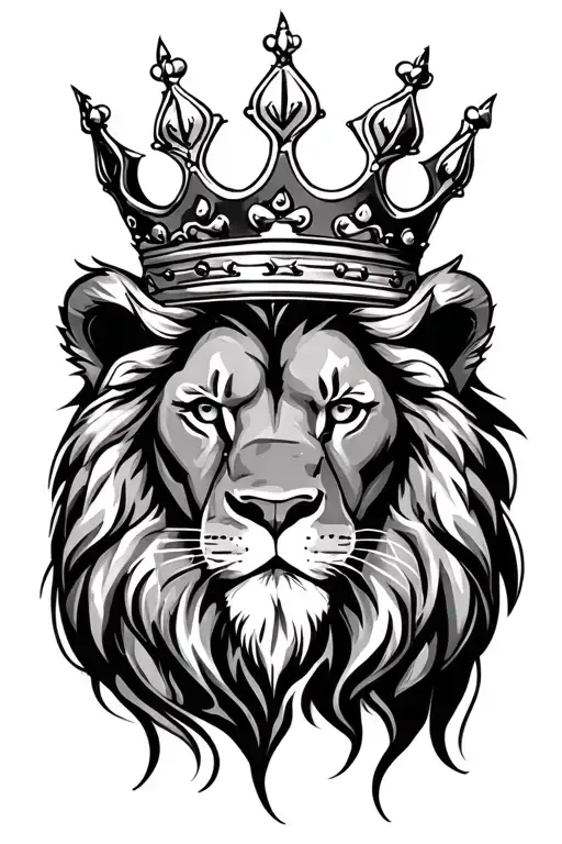 Lion Face With Crown