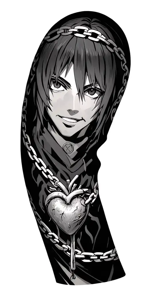 Kurapika's Chain On The Arm Going Up To My Heart