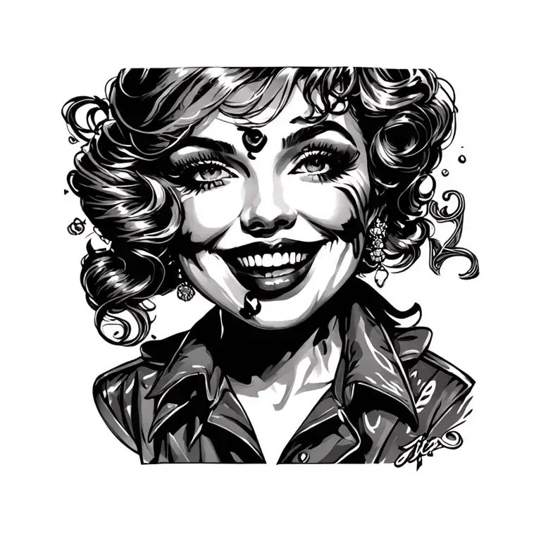Smile Now Cry Later Mob Gangster Pinup Girl