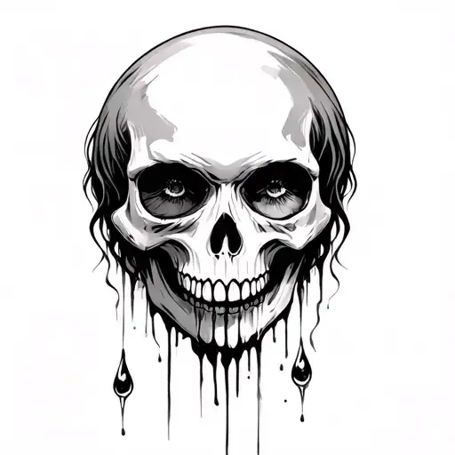 Feminine Skull That's Crying