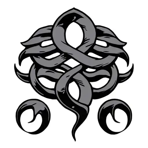Gemini Cancer Aquarius Symbol Intertwined