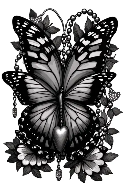 Butterfly Rosary With Heart Beat As The Butterfly Tale