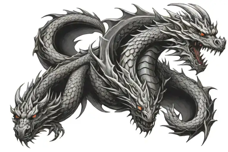 Dragon Protecting A Black Hole