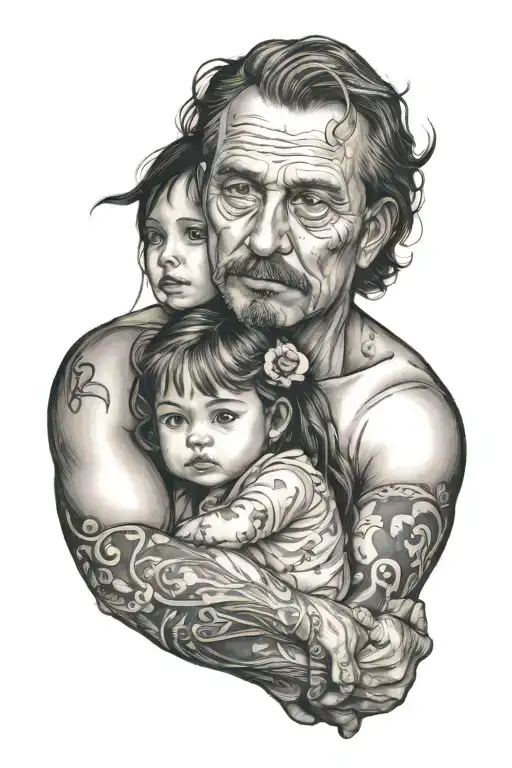 Daughter Holding Dad Heart