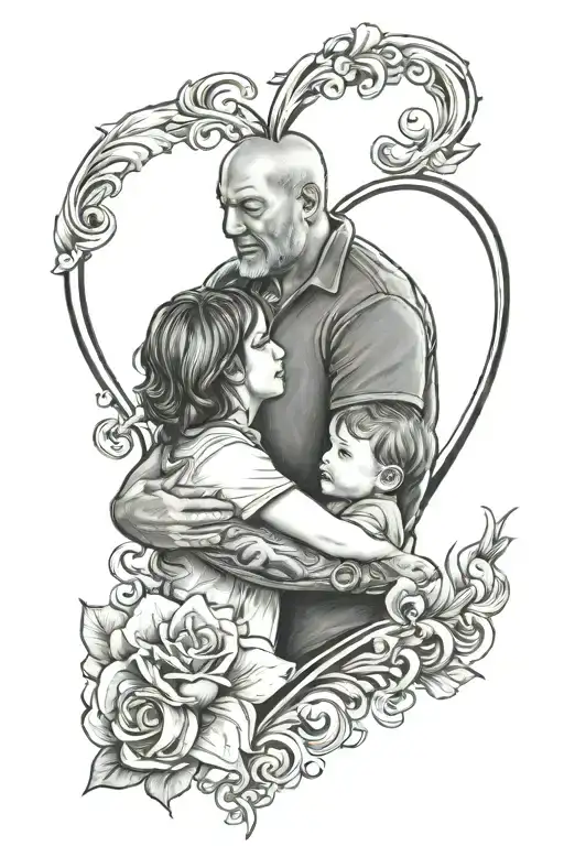 Daughter Holding Dad Heart