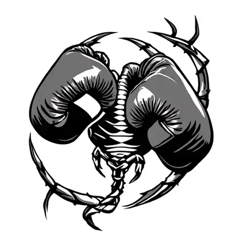 Cancer Zodiac Symbol With Boxing Gloves Punchingy