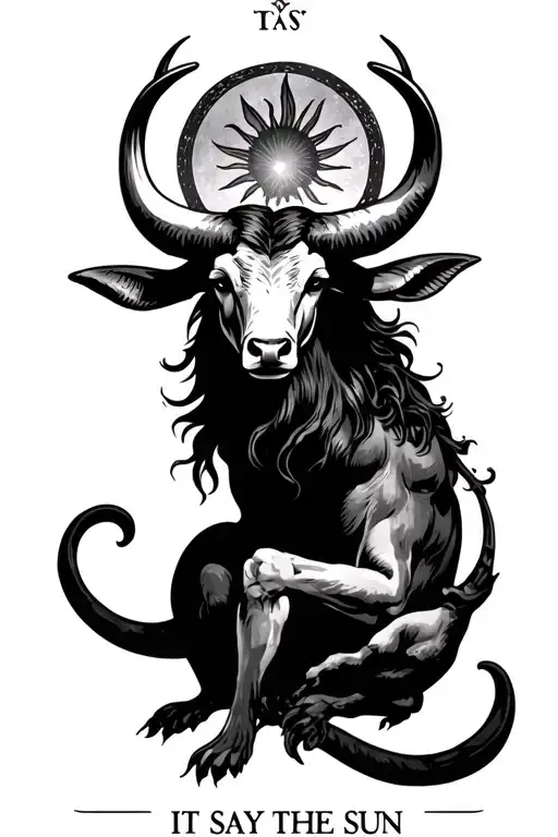 Tarot Card Featuring Taurus Zodiac Sign And It Say The Sun