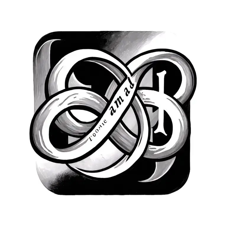 Infinity Symbols With The Word I Inside Of One Circle And The Word Am Inside The Other