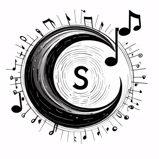 Semi Colon Symbol Morphing To Music Notes And The Letters Sb