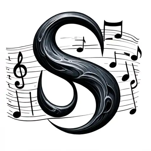 Semi Colon Symbol Morphing To Music Notes And The Letters Sb