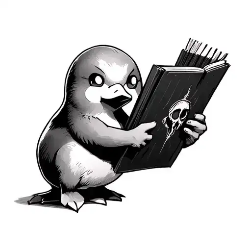 Psyduck From Pokemon Holding A Death Note