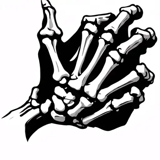 Finger Bones Skeleton Hand Holding
