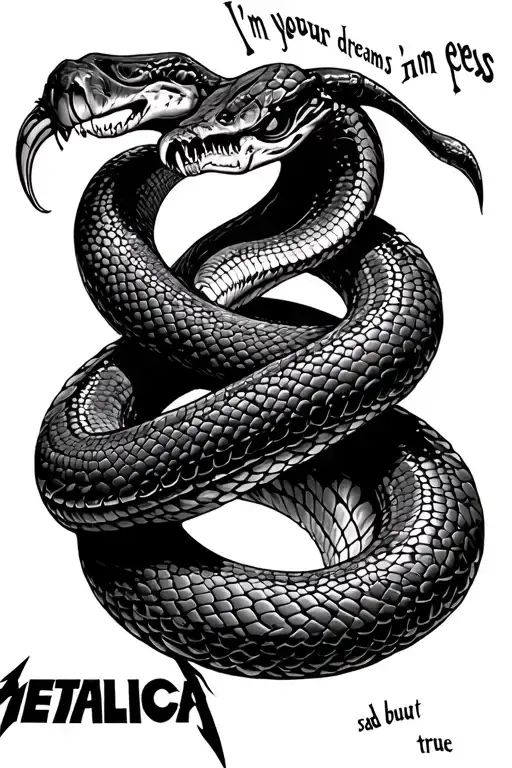 Metallica Snake With Words I'm Your Dreams Im Your Eyes I'm Your Pain Sad But True