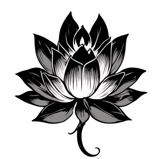 Aquarius Symbol Lotus Flower