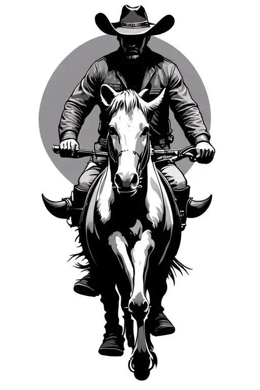 Outlaw Cowboy Riding