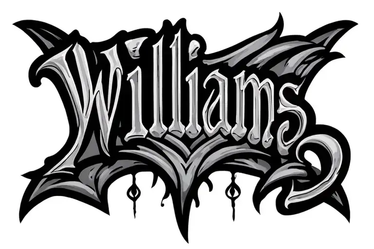 The Word Williams On Back