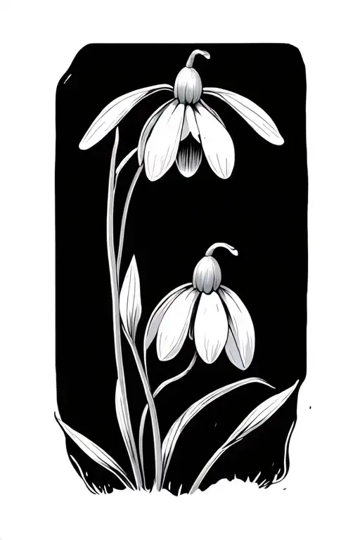 Snowdrop And Astra Flower