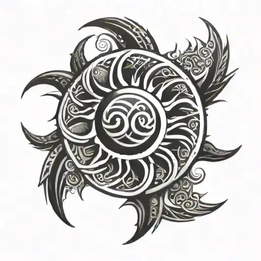 Design A Tribal Sun Using An Japanese Enso