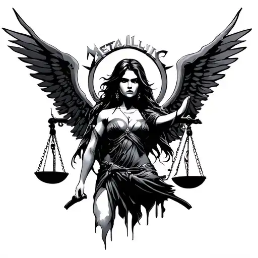 Metallica Lady Justice Silhouette