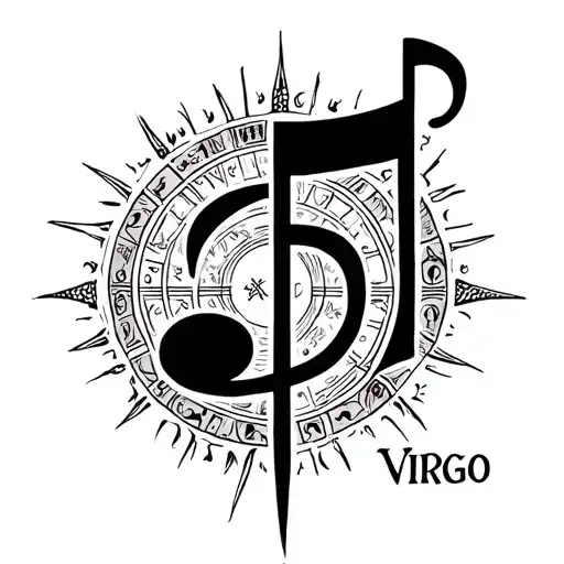 Eighth Note Connected With A 2 And The Zodiac Sign Virgo