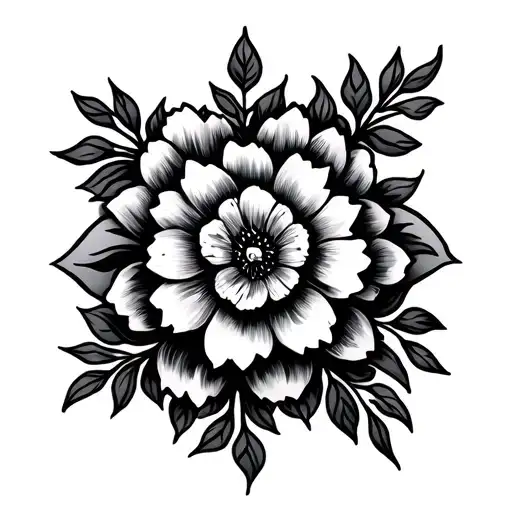 Floral Black Work Symbols
