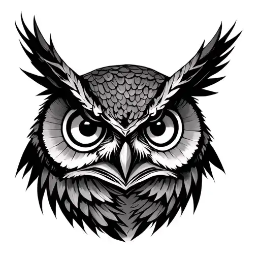 Athena's Owl With Evil Eye Sockets
