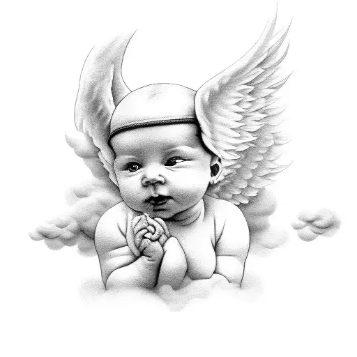 Baby Angel On Clouds