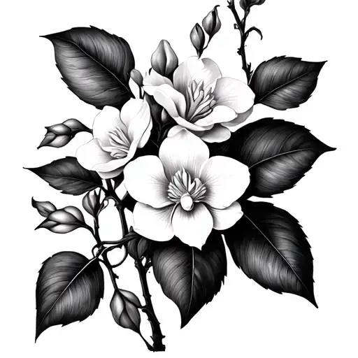 Gardenia And Orchid Vine Wrapping