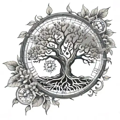 Tree Of Life With Compass