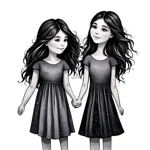 Mother And Daughter Holding Hands