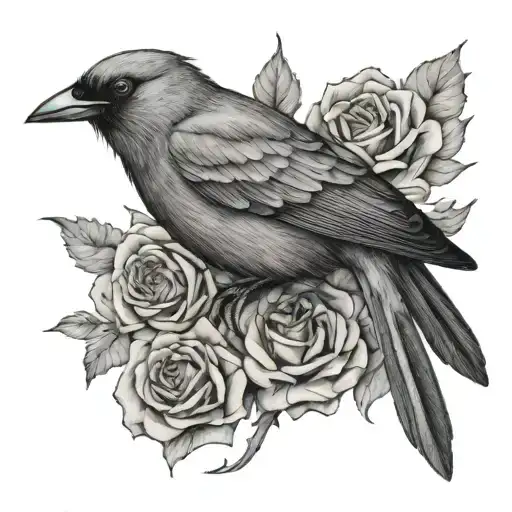 Jackdaw And Rose