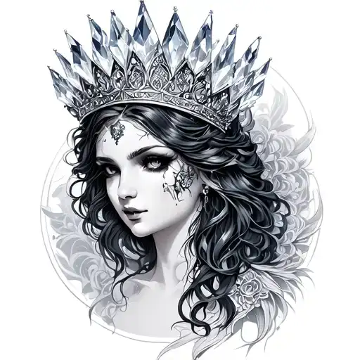 Goddess Nyx With Crystal Crown