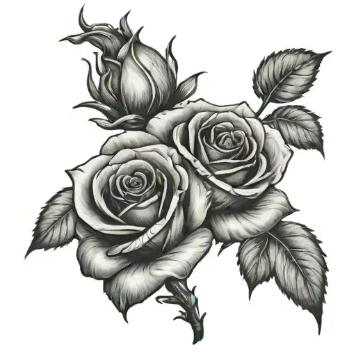 Rose Tattoo With The Name Lilah As The Stem Wrapped