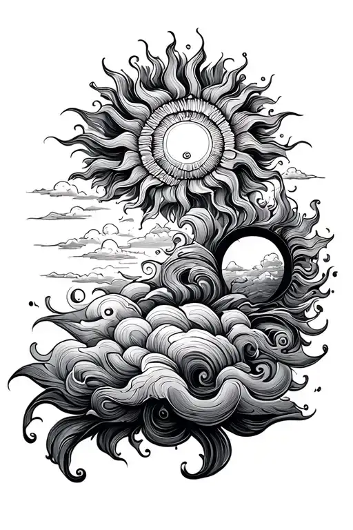 Sun And Cloud Background