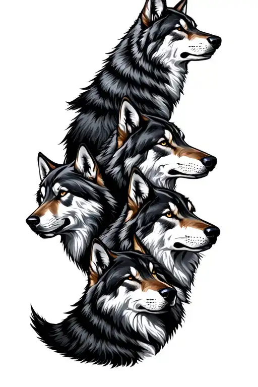 Wolf Pack Symbolizing Your 5