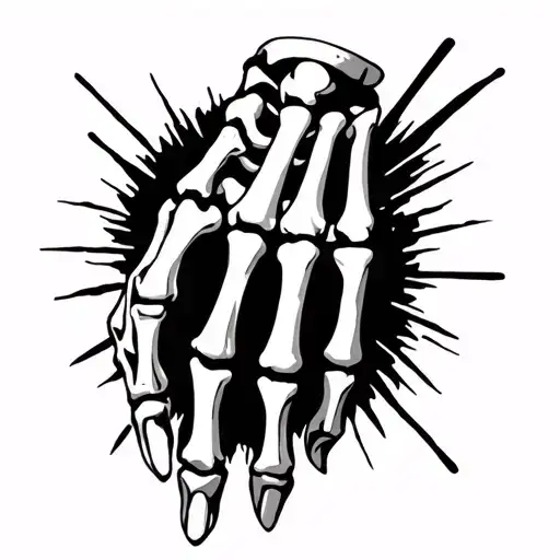 Skeleton Hand Tattoo Design