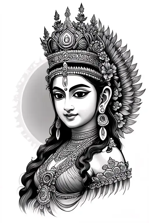 Cambodian Apsara With Crown