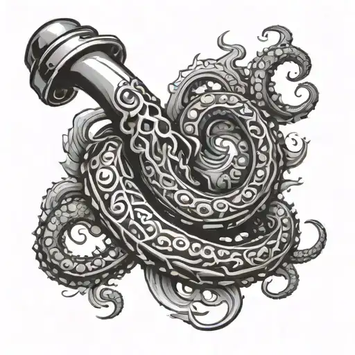 A Welding Torch Transforming Into A Tentacle Of A Kraken
