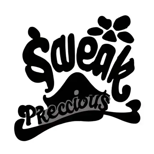 The Words Squeak Above A Paw Print Outline For Tattoo And The Word Precious Below It