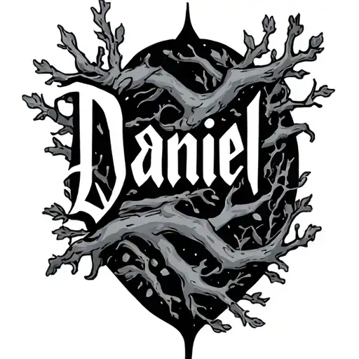 The Word 'Daniel' With Branches Going Through It