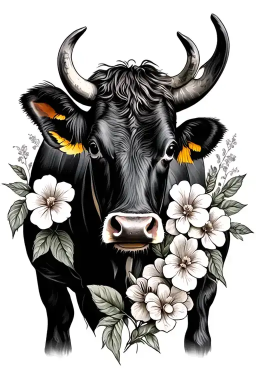 Western Flowers Cow